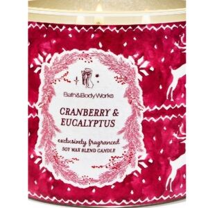 Bath & Body Works Red Cranberry & Eucalyptus Candle
